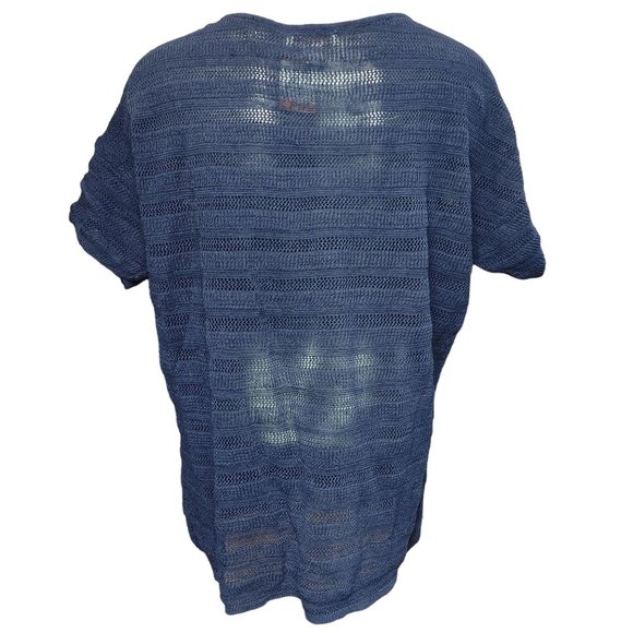 Coldwater Creek Women's navy Blue Knit T-Shirt Top XL (16) - Picture 2 of 4